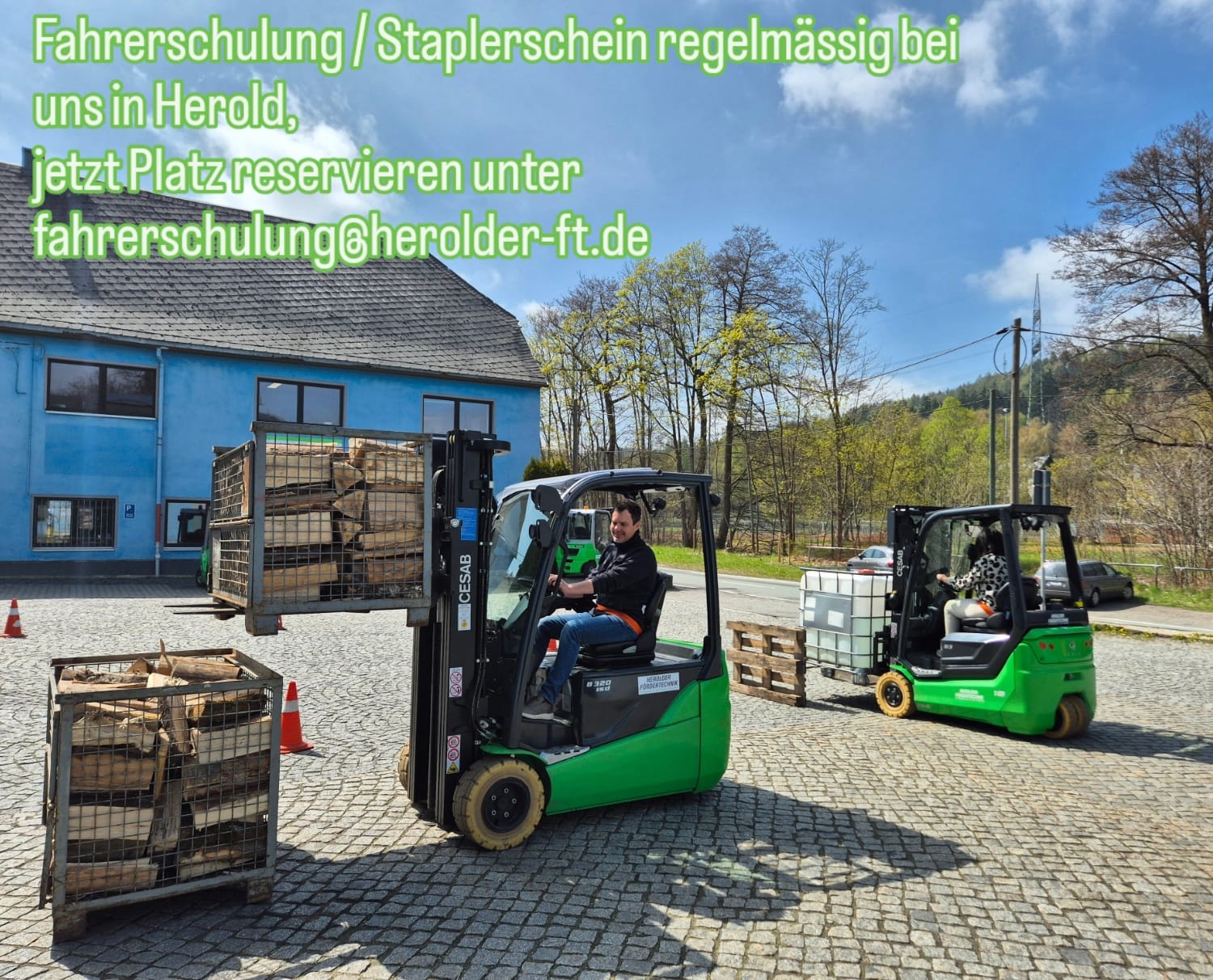 Fahrerschulung auf dem Übungsgelände in Herold